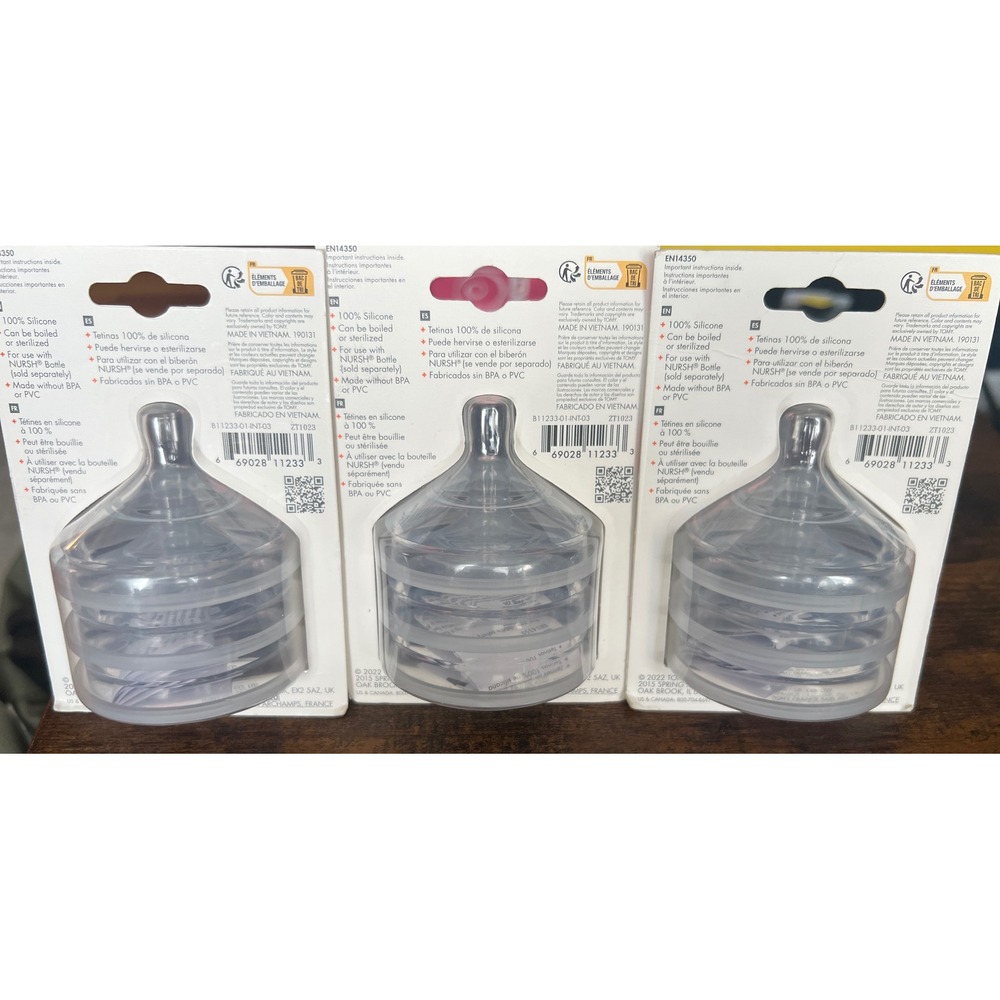 Boon NURSH Medium Flow Stage 2 Silicone Nipples 9 Total New - Picture 3 of 10